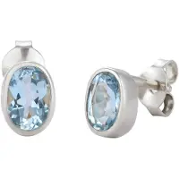 Elli Boucles d'oreilles bleu clair / argent