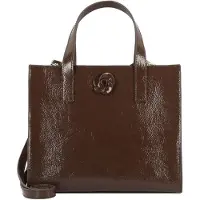 Ted Baker Cuir sac à main sac à épaule bandoulière Rouseta Rose Detail Midi Leather Bag Brn-Choc marron foncé
