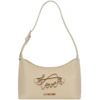 Love Moschino Sac bandoulière 'Script' beige / or