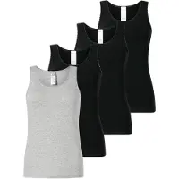 Schiesser Maillot de corps ' Modern Multipacks ' gris chiné / noir