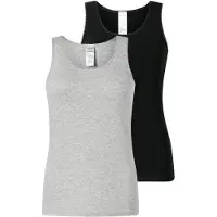 Schiesser Maillot de corps ' Modern Multipacks ' gris chiné / noir