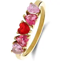 Lucardi Bague or / rose / rouge