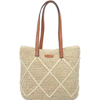 Roeckl Cabas 'SANSIBAR SCHULTERTASCHE MEDIUM' beige / marron