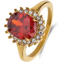 Lucardi Bague or / rouge