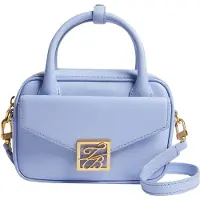 Ted Baker Cuir sac à main sac à épaule bandoulière Anibell Detail Mini Leather Crossbody Bag It - Blue bleu clair