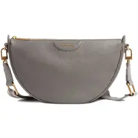 Ted Baker sac à épaule bandoulière sac à épaule Essina Webbing Leather Half Moon Crossbody Bag Mid - Grey gris