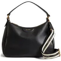 Ted Baker Cuir sac à épaule sac à épaule bandoulière Esiah Webbing Slouchy Hobo Bag Black noir