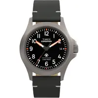 Timex Montre à affichage analogique 'Expedition Titanium' noir / argent / blanc