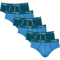 Sloggi Slip 'Start' azur / vert foncé / blanc