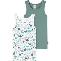 Schiesser Maillot de corps turquoise / vert / blanc