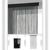 Atmosphera CURTAIN BLACK THREAD 90X200 D (90 x 200 cm)