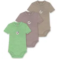 Normani Barboteuse / body 'Tihoi' beige / vert / blanc