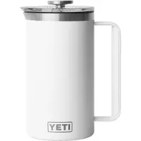 Yeti Rambler French Press 34oz Twist-To-Lock Lid, White, cafetière à piston isotherme, 1L