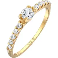 Elli PREMIUM Bague or / transparent