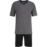 JBS Pyjama court anthracite / gris clair / noir