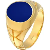 KUZZOI Bague bleu cobalt / or