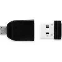 Verbatim Store 'n' Go Nano USB Drive - Clé USB - 32 Go - USB 2.0 - avec Micro USB Adapter