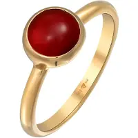 Elli PREMIUM Bague or / rouge sang