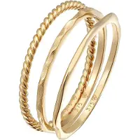 Elli PREMIUM Bague 'Trio' or