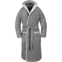Normani Peignoir long 'Rob' gris / gris clair