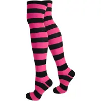 Normani Chaussettes montantes rose / noir