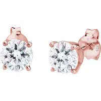 Elli Boucles d'oreilles or rose / blanc