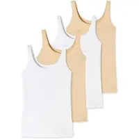 Schiesser Maillot de corps beige / blanc