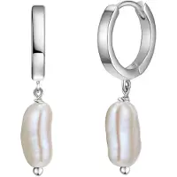 Glanzstücke Boucles d'oreilles argent / blanc perle