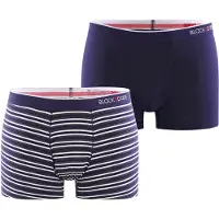 Blackspade Boxers bleu marine / blanc