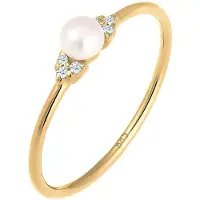 Elli DIAMONDS Bague 'Vintage' or / blanc perle