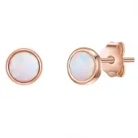 Glanzstücke Boucles d'oreilles or rose / blanc