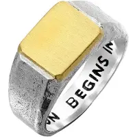 Haze&Glory Bague jaune d'or / argent