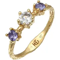 Haze&Glory Bague or / bleu violet / transparent