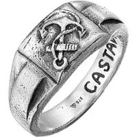 Haze&Glory Bague 'Anker' noir / argent