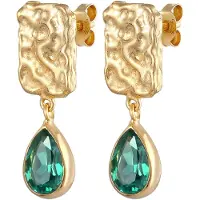 Elli PREMIUM Boucles d'oreilles or / vert