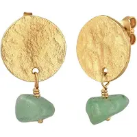 Elli PREMIUM Boucles d'oreilles or / vert
