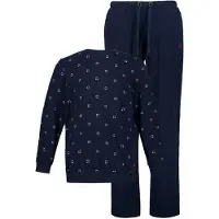 JP 1880 Pyjama long bleu nuit / rose