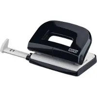 Novus E 210 Locher (10 Blatt Lochleistung, mit Anschlagschiene, für Haushalt und Heimbüro) schwarz g