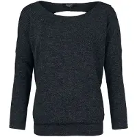 Rock Rebel by EMP T-shirt manches longues de - Haut Avec Harnais dans le Dos - S - XXL - pour Femme - noir - Taille M