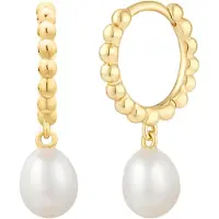 Glanzstücke Boucles d'oreilles or / blanc perle