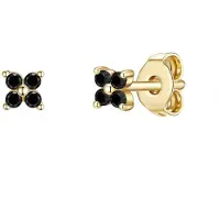 Glanzstücke Boucles d'oreilles jaune d'or / noir
