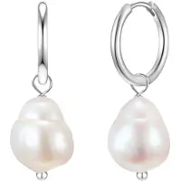 Glanzstücke Boucles d'oreilles argent / blanc perle