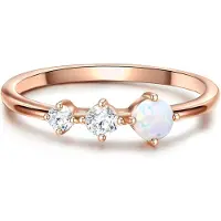 Glanzstücke Bague opal / or rose