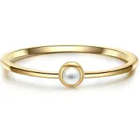 Glanzstücke Bague or / blanc perle
