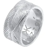 KUZZOI Bague 'Feder' argent