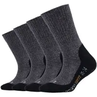Camano Chaussettes de sport gris foncé / noir