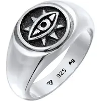 KUZZOI Bague 'Evil Eye' argent