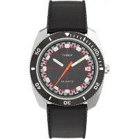 Timex Montre à affichage analogique 'Q Reissue 1971 Velocity' rouge / noir / argent / blanc