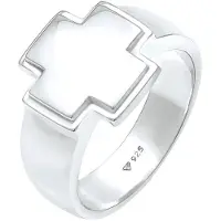 KUZZOI Bague 'Kreuz' argent
