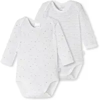 Schiesser Barboteuse / body gris clair / blanc cassé